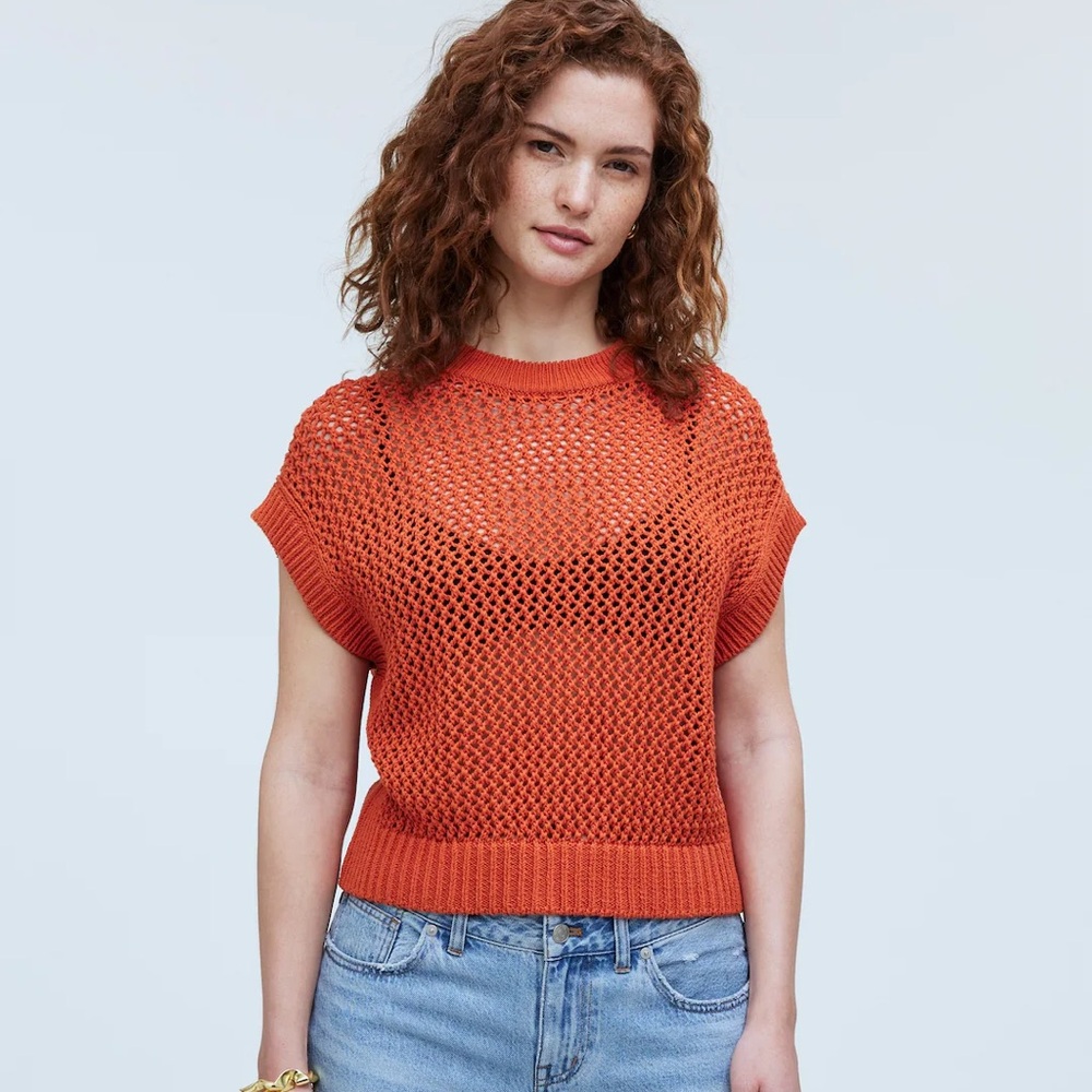 Madewell Open-Stitch Sweater Tee